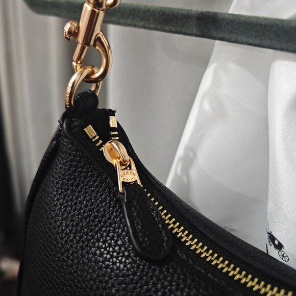 Coach Lychee-Textured Leather Shoulder Bag - Picture 8 of 9